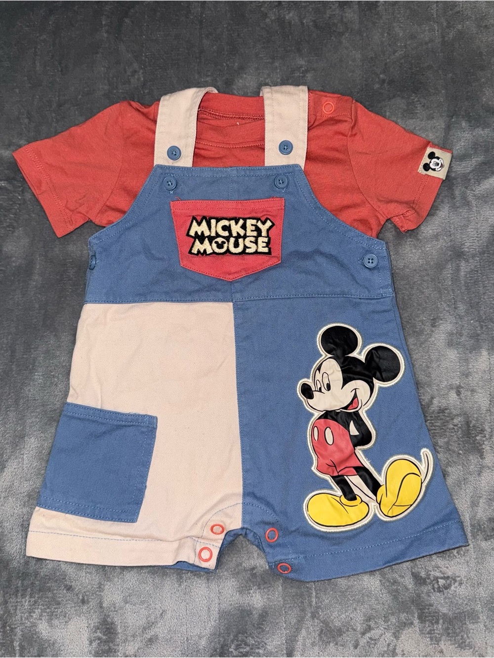 Disney Mickey Mouse Colorblock overalls size